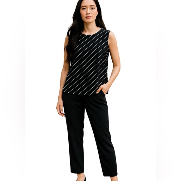 Liz Claiborne Pants - VINTAGE LIZ CLAIBORNE 2 PIECE PANT SET Size L Black White